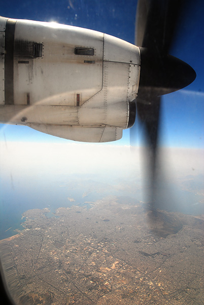 the return - over Athens